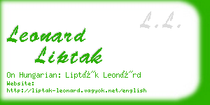 leonard liptak business card